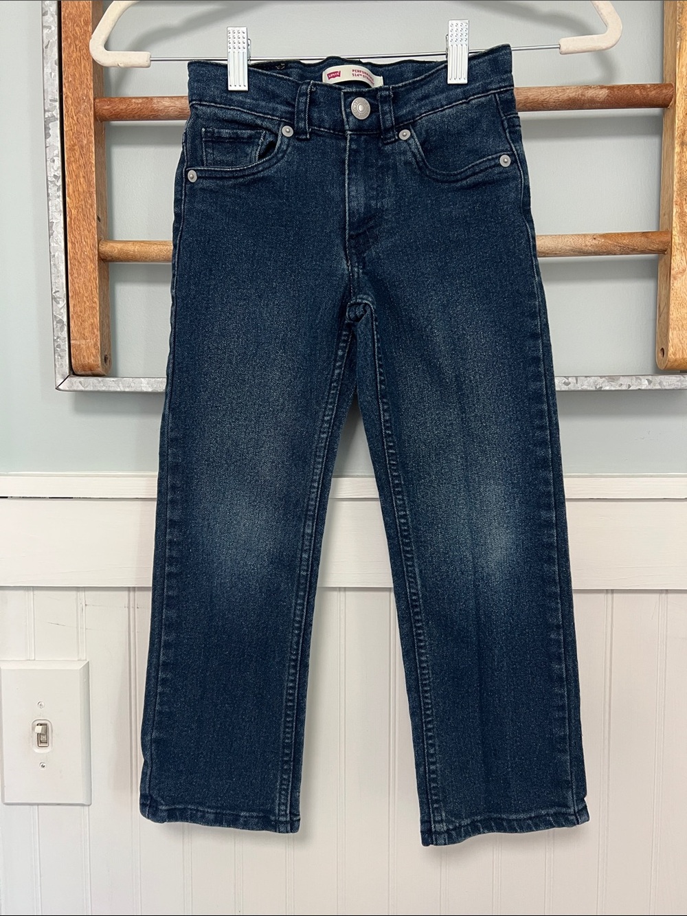 Levi Strauss boys 514 performance straight denim jeans size 6 regular